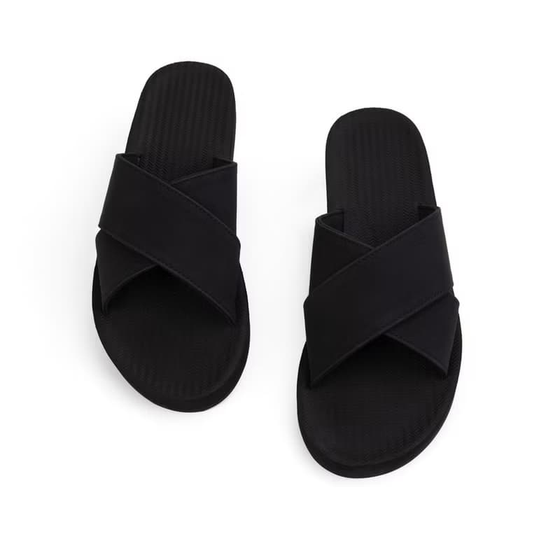 indosole CROSS 環保拖鞋 墨碳黑 女