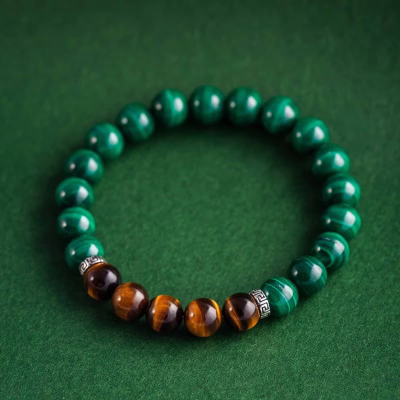 孔雀石虎眼石手鍊