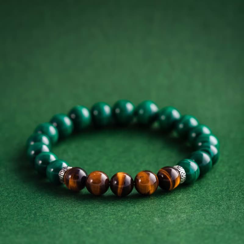 孔雀石虎眼石手鍊