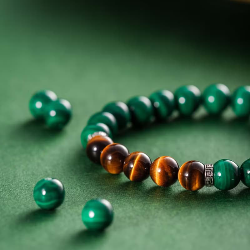 孔雀石虎眼石手鍊