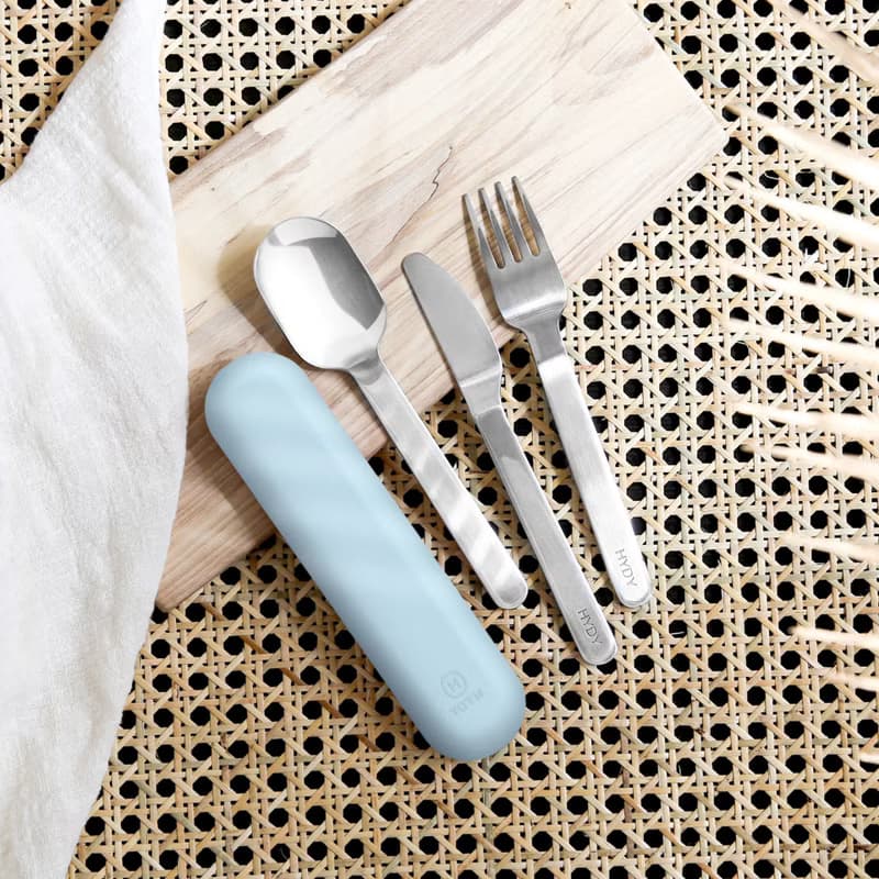 美國HYDY不鏽鋼餐具組 (湯匙+叉子+餐刀) | 附贈收納套-積雲