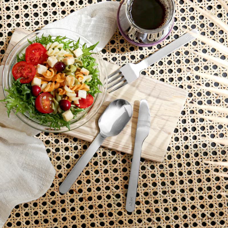 美國HYDY不鏽鋼餐具組 (湯匙+叉子+餐刀) | 附贈收納套-積雲