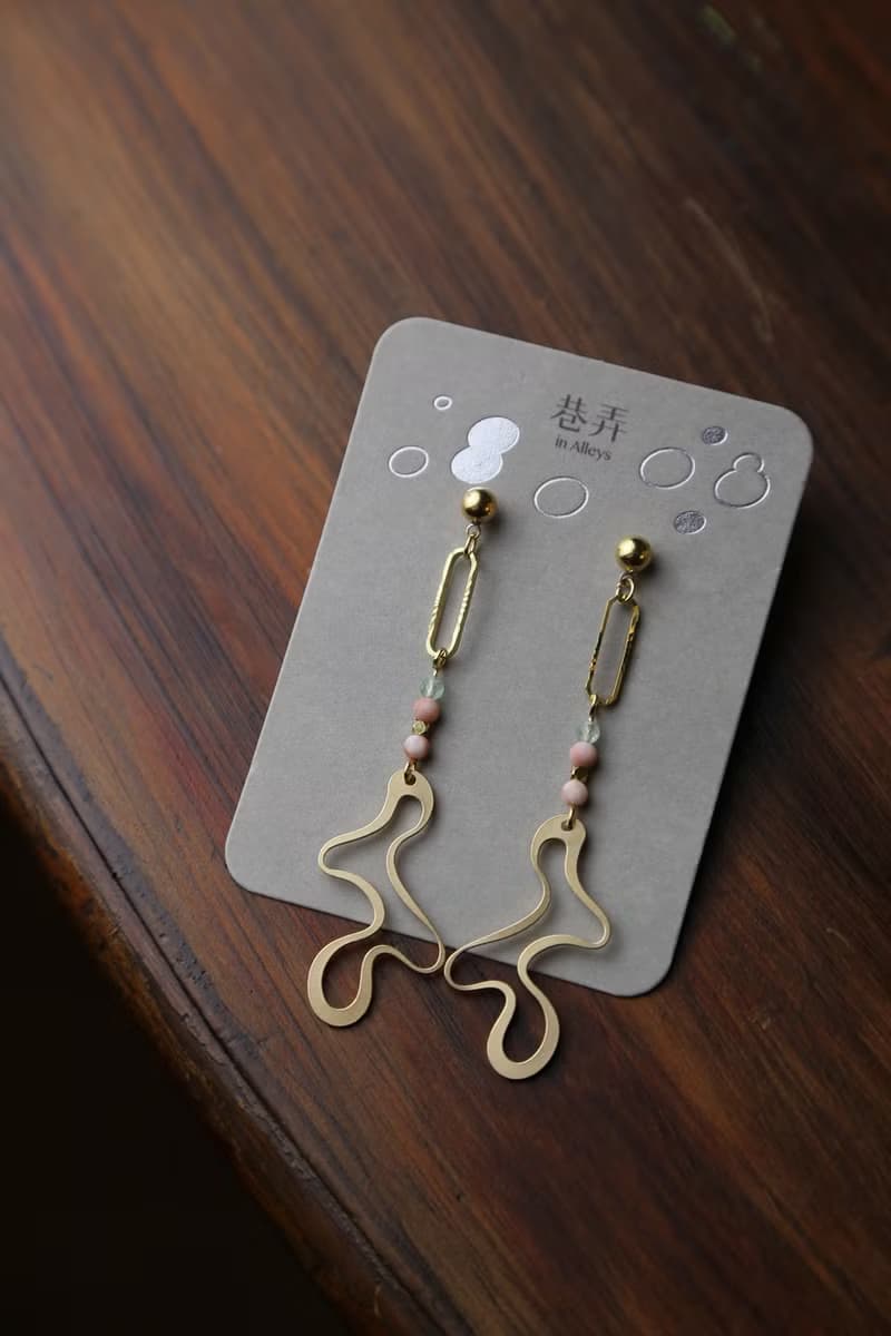 颯 - 天然礦石 水晶 耳環 耳針 耳夾 ( 六色 )