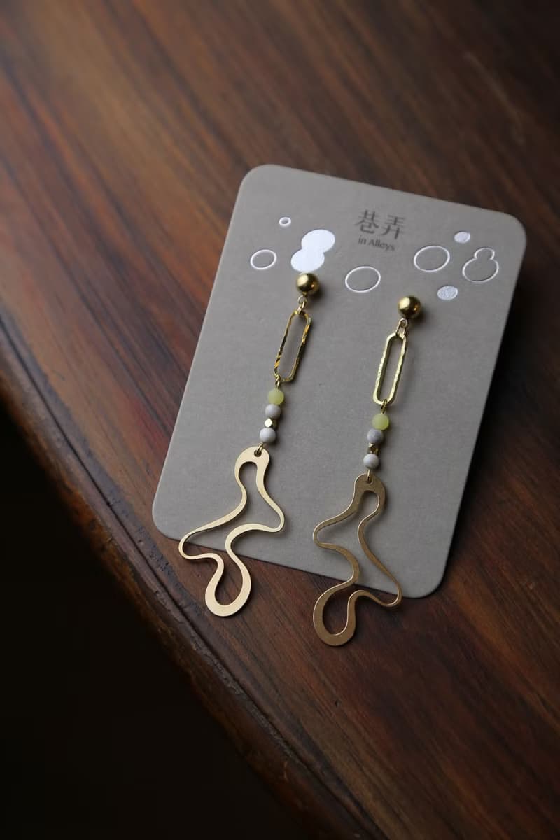 颯 - 天然礦石 水晶 耳環 耳針 耳夾 ( 六色 )