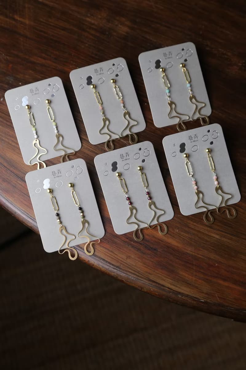 颯 - 天然礦石 水晶 耳環 耳針 耳夾 ( 六色 )