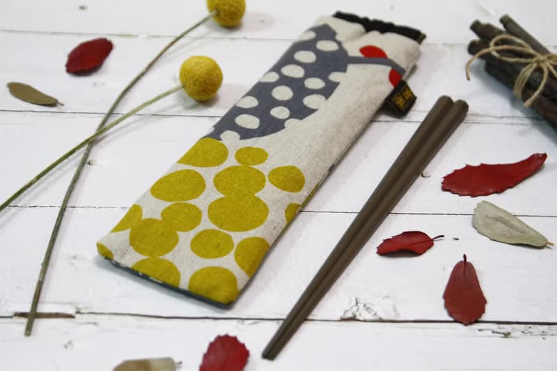 【Gi LAI】 環保彈片筷袋(附一雙筷子)*花語鳥