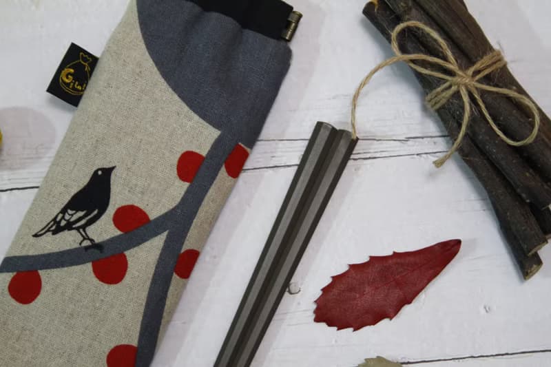 【Gi LAI】 環保彈片筷袋(附一雙筷子)*花語鳥