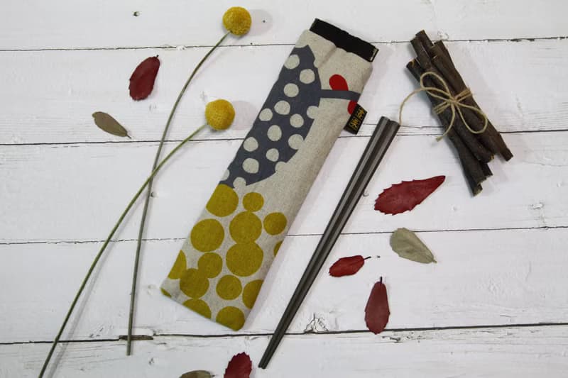 【Gi LAI】 環保彈片筷袋(附一雙筷子)*花語鳥