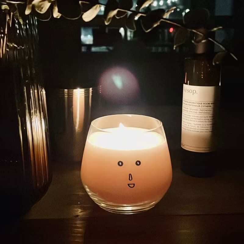 Emoji Candle for happiness 香氛心情蠟燭 笑笑 橙花