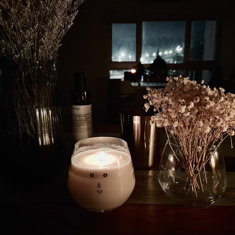 Emoji Candle for happiness 香氛心情蠟燭 笑笑 橙花