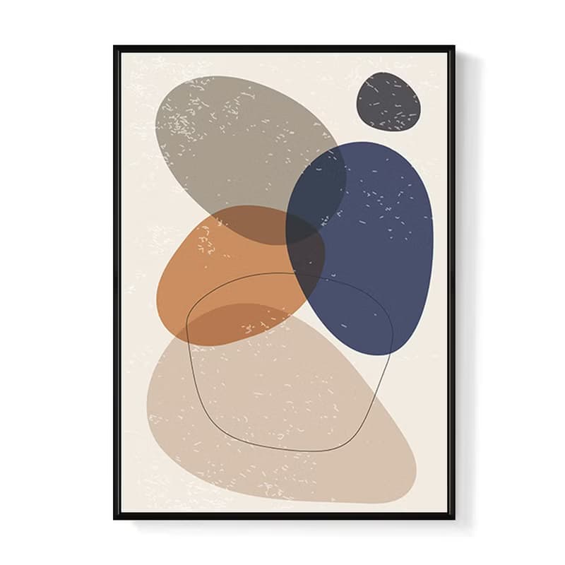 幾何 • 五色塊I - 莫蘭迪復古幾何掛畫/石頭堆疊裝飾/工作室佈置