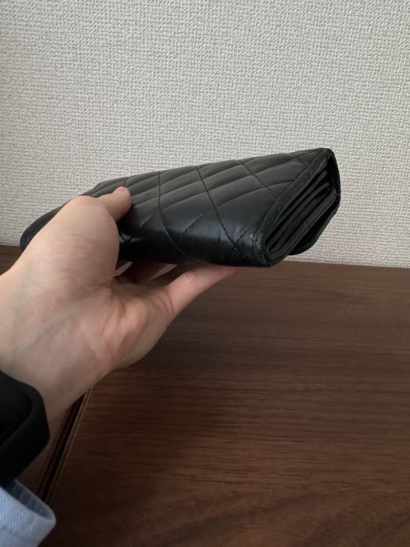 CHANEL 香奈兒 Flap Matelassé Coco Mark 羊皮 黑色 長夾