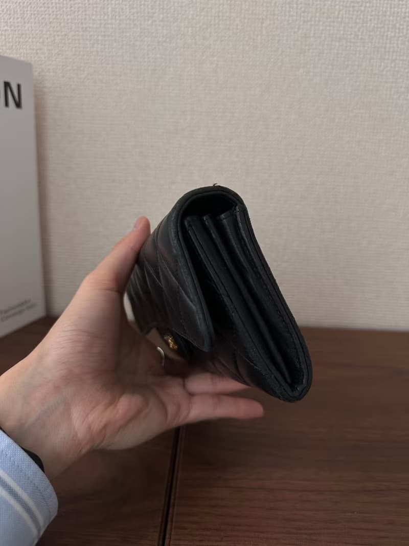 CHANEL 香奈兒 Flap Matelassé Coco Mark 羊皮 黑色 長夾