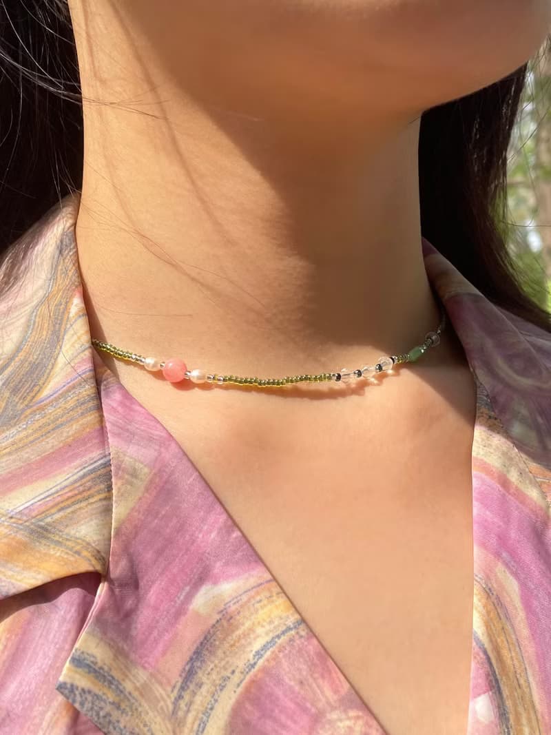 Fruit & Vegetable Collection - 002 Avocado Gemstone Necklace