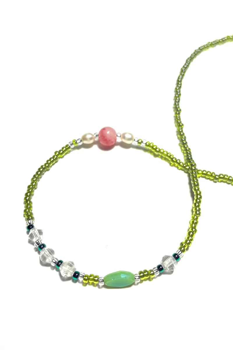 Fruit & Vegetable Collection - 002 Avocado Gemstone Necklace