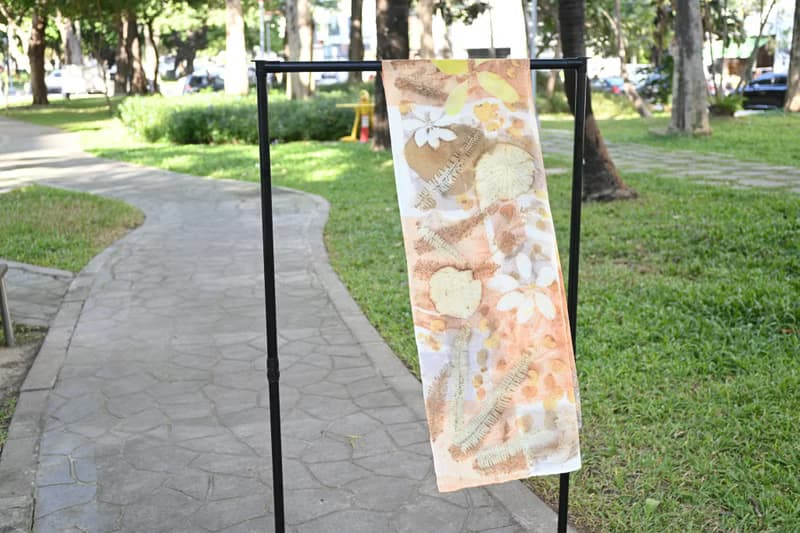 【記憶有限】EcoPrint 花葉移印 羊毛 圍巾/掛畫