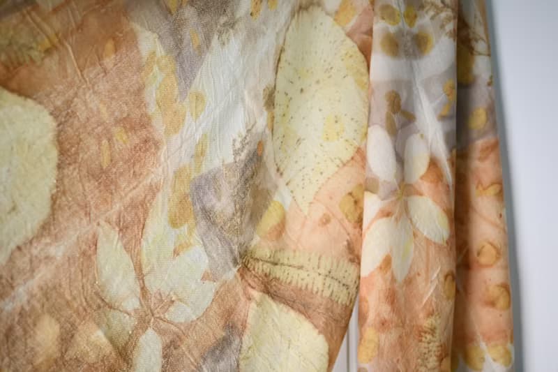 【記憶有限】EcoPrint 花葉移印 羊毛 圍巾/掛畫