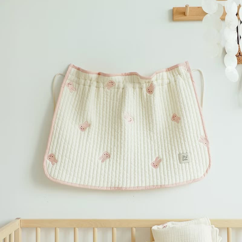 韓國Chezbebe 粉紅小兔刺繡汽車遮陽簾