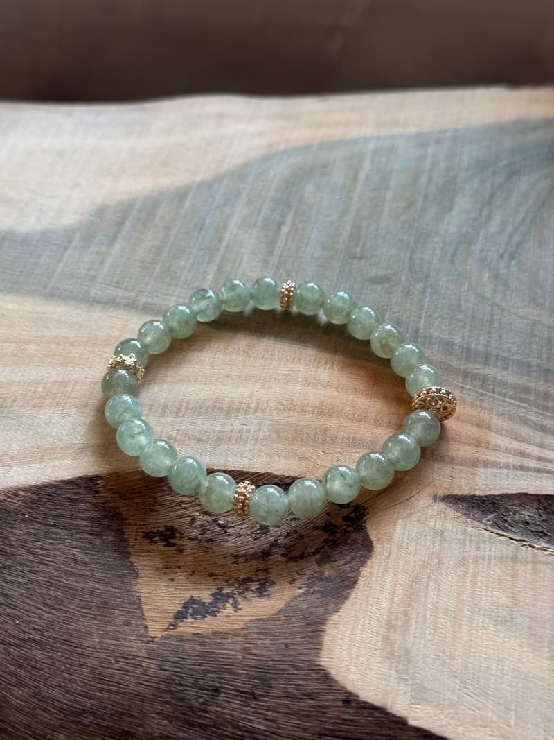 【翡翠】冰透果綠色翡翠設計手珠