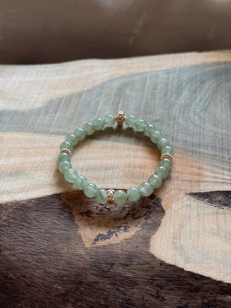 【翡翠】冰透果綠色翡翠設計手珠