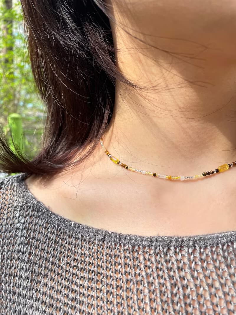 Fruit & Vegetable Collection - 025 Banana Gemstone Necklace