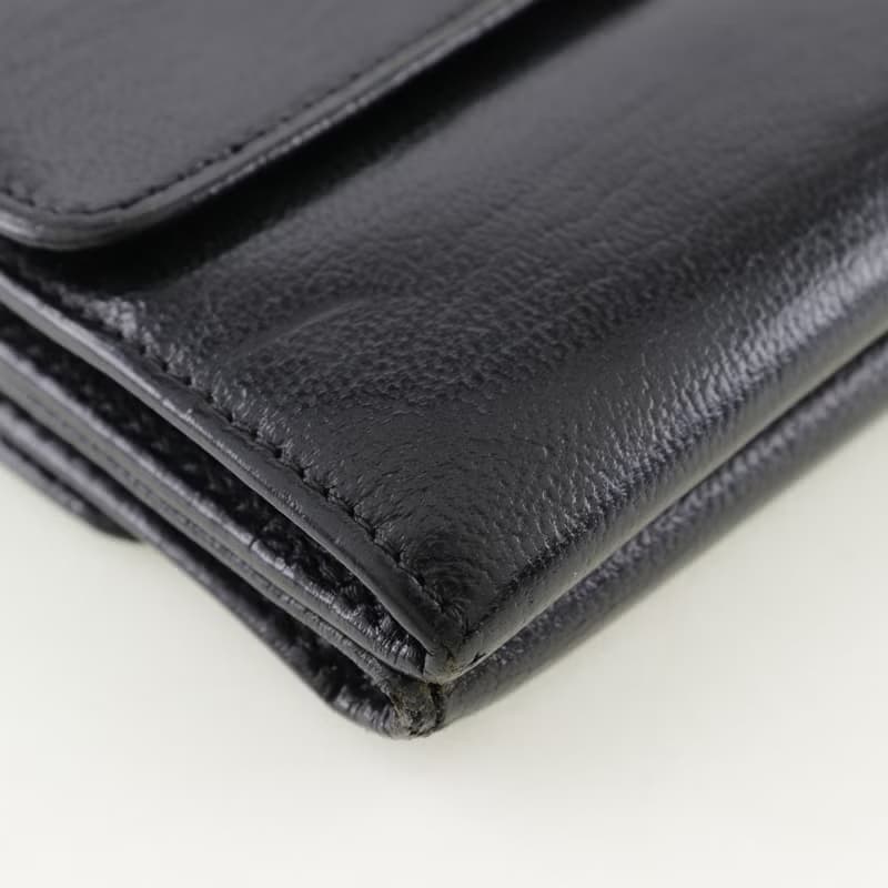 【日本直送】シャネル CHANEL ココマーク 二つ折り財布 Wホック A13456 カーフ 黒 レディース【中古】