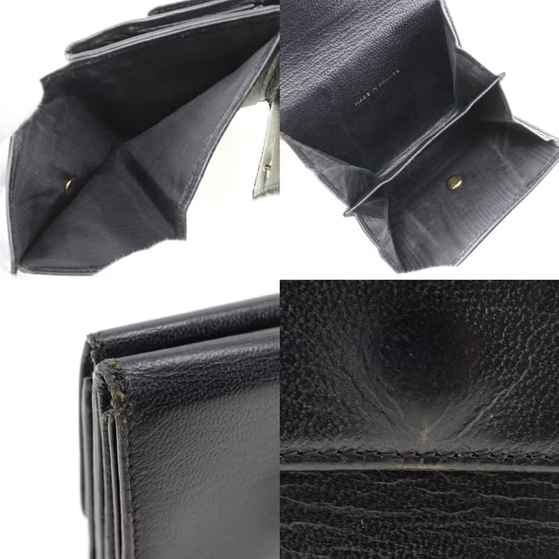 【日本直送】シャネル CHANEL ココマーク 二つ折り財布 Wホック A13456 カーフ 黒 レディース【中古】