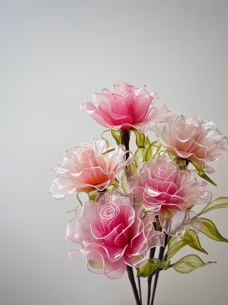 薔薇之戀 樹脂玫瑰花飾