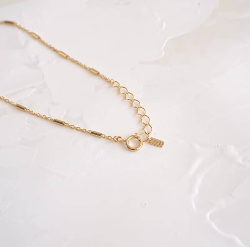 Silver925  スティックステーションチェーンブレスレット