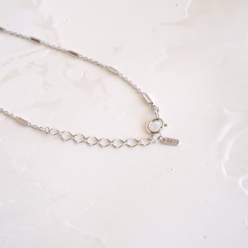 Silver925  スティックステーションチェーンブレスレット