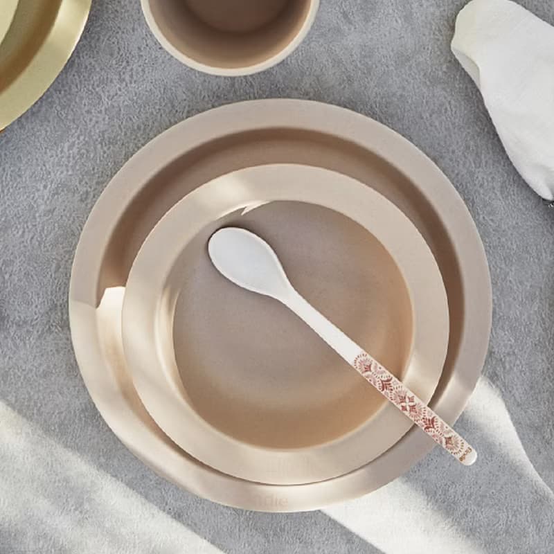 竹纖維嬰幼兒餵食湯匙二件組 小清新