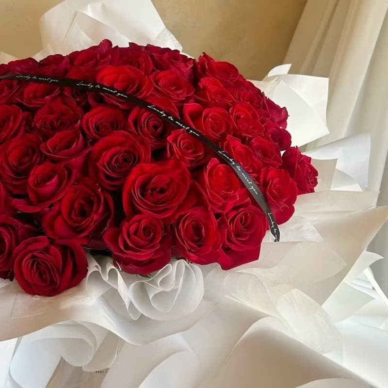 【遇見恆久】52朵鮮花玫瑰花束 限門市自取 需提前訂製 鮮花