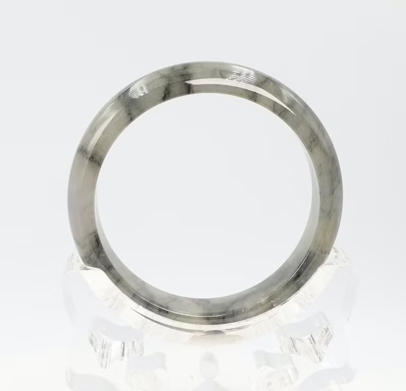 寶麗金珠寶-天然冰飄墨A貨緬甸玉手鐲