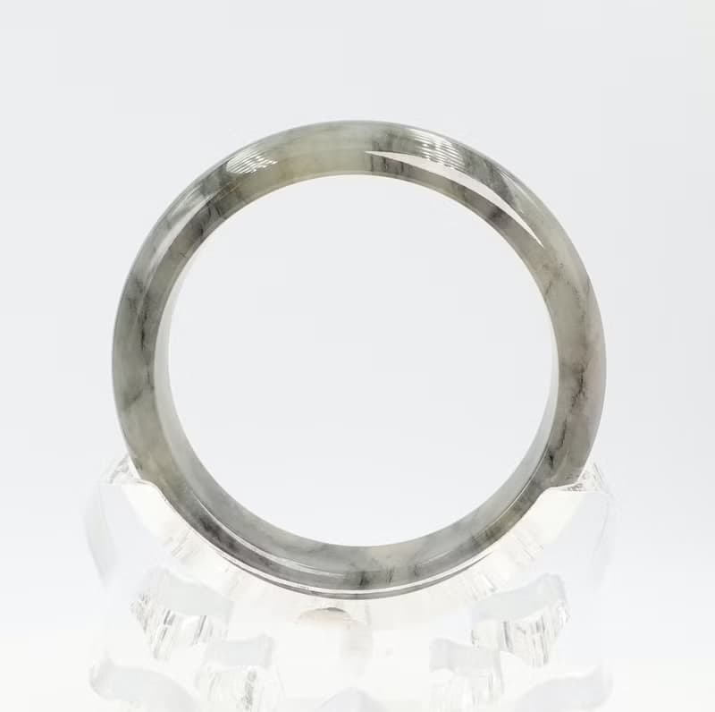 寶麗金珠寶-天然冰飄墨A貨緬甸玉手鐲