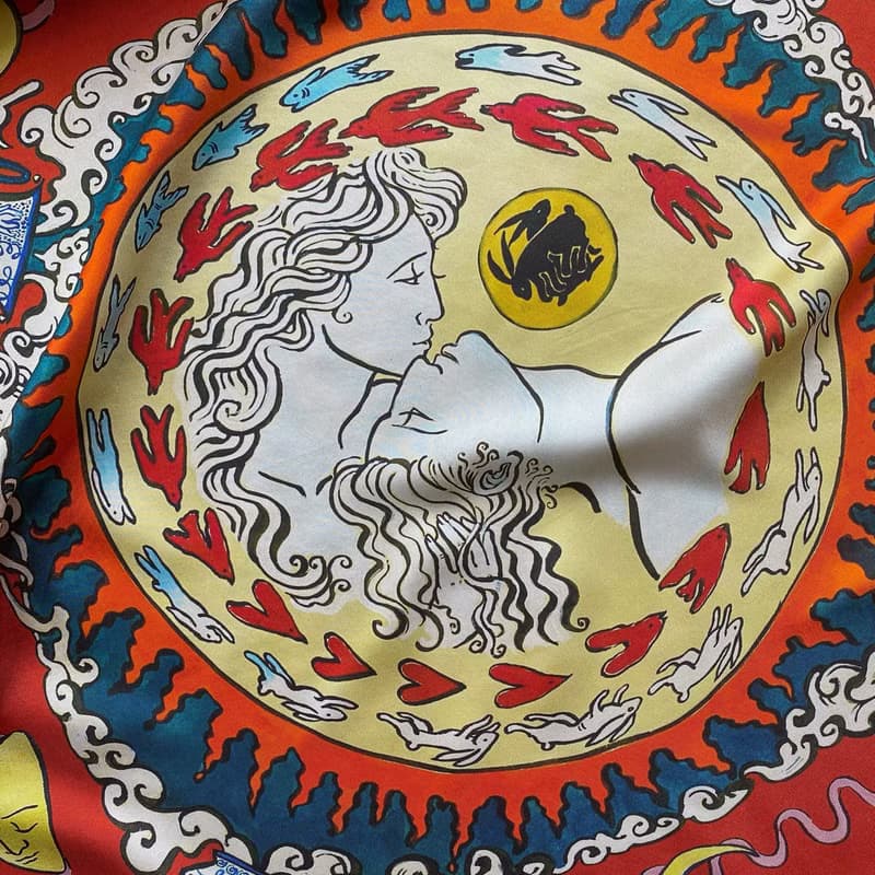 Sol et Luna 65真絲斜紋方巾