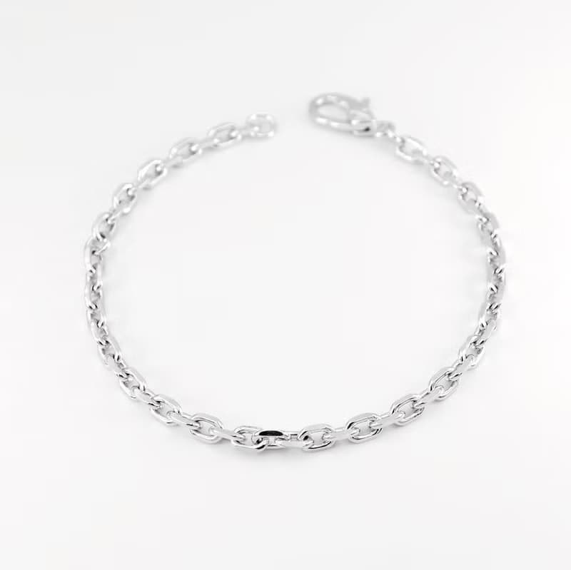 FREYA 4mm十字手鍊-925純銀手鍊 可碰水 不過敏 男女款手鍊 對鍊