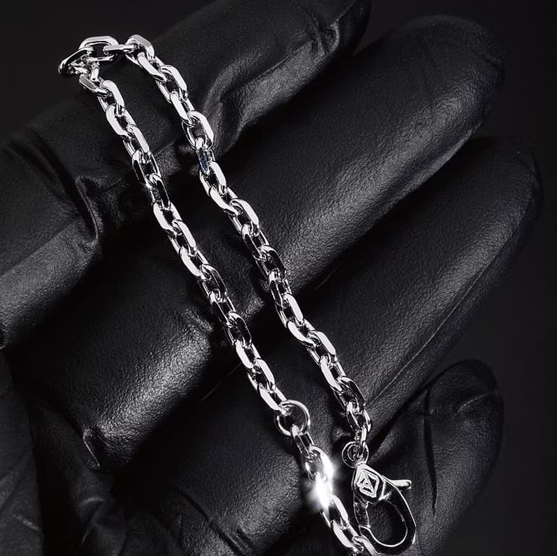 FREYA 4mm十字手鍊-925純銀手鍊 可碰水 不過敏 男女款手鍊 對鍊