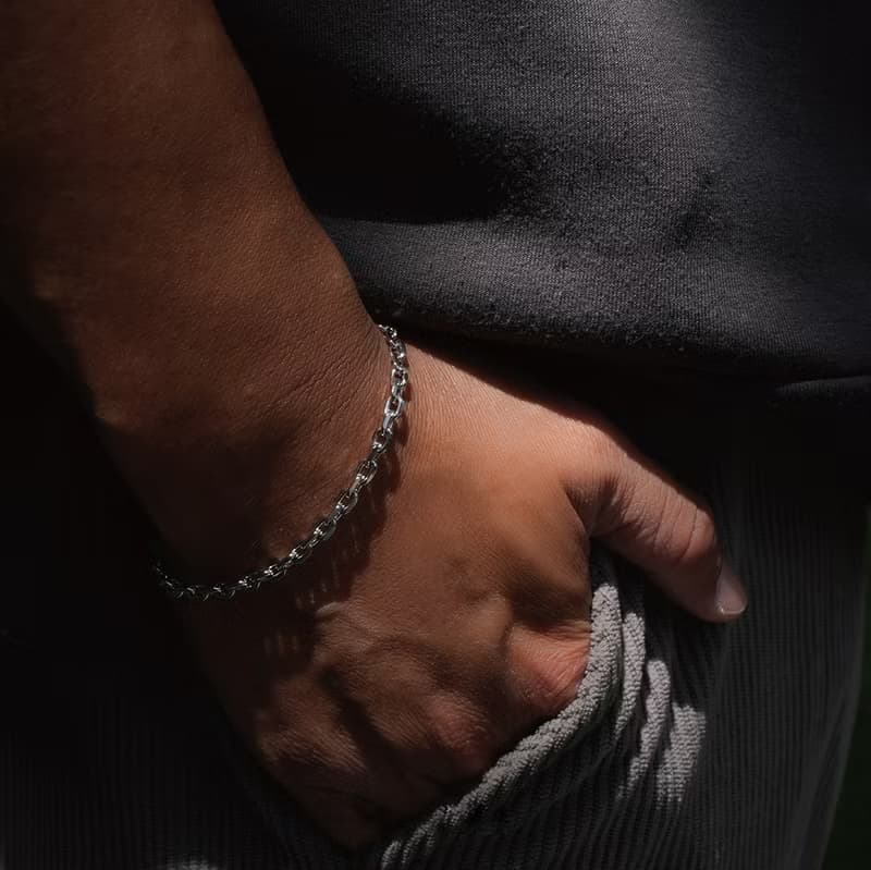 FREYA 4mm十字手鍊-925純銀手鍊 可碰水 不過敏 男女款手鍊 對鍊