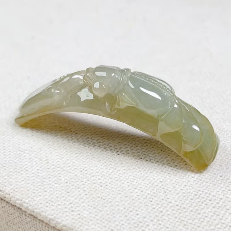 【願‧事事如意】冰種飄黃翡翠如意金魚|天然緬甸玉A貨翡翠 |送禮