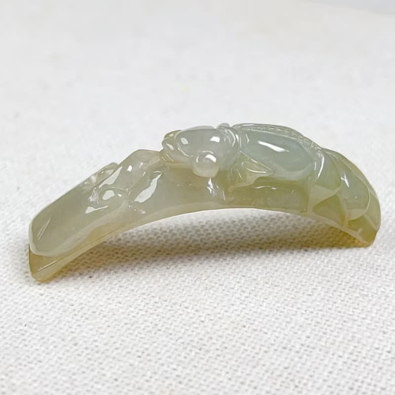 【願‧事事如意】冰種飄黃翡翠如意金魚|天然緬甸玉A貨翡翠 |送禮