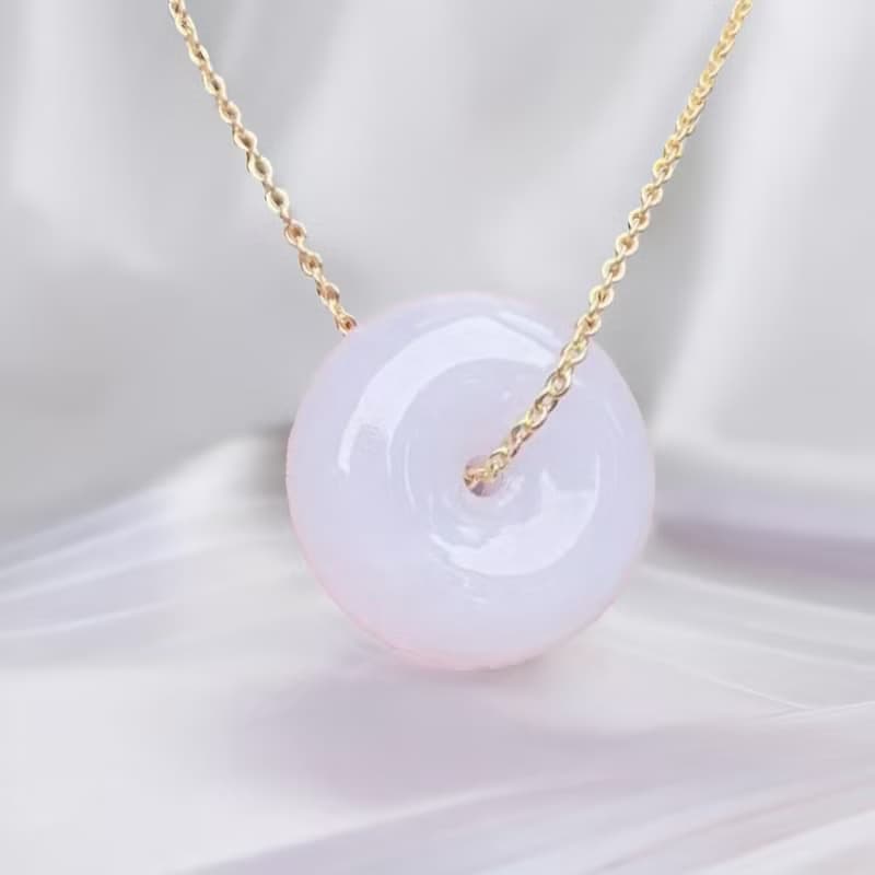 【願‧平安】紫羅蘭翡翠平安扣吊飾 | 天然緬甸玉翡翠A貨 | 送禮