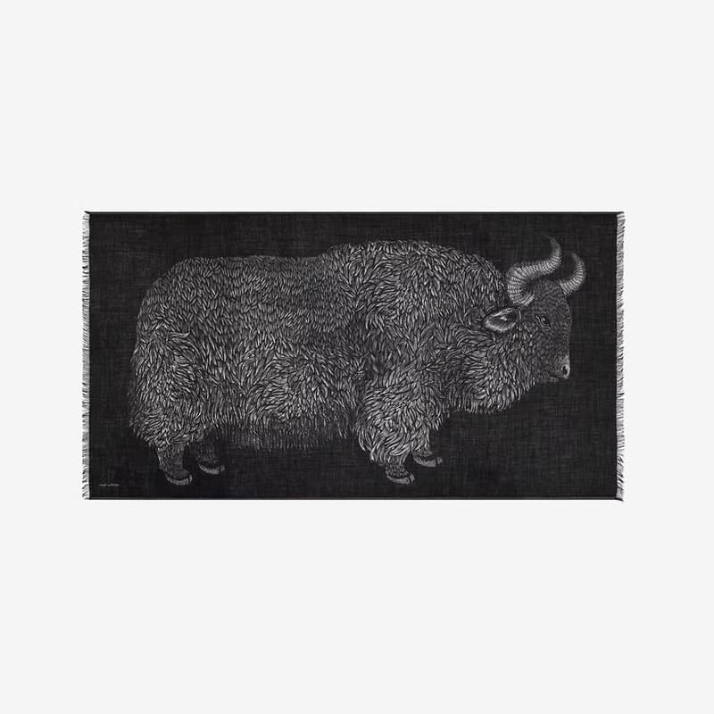 【INOUI EDITIONS】WALTER 羊毛圍巾100 - 黑