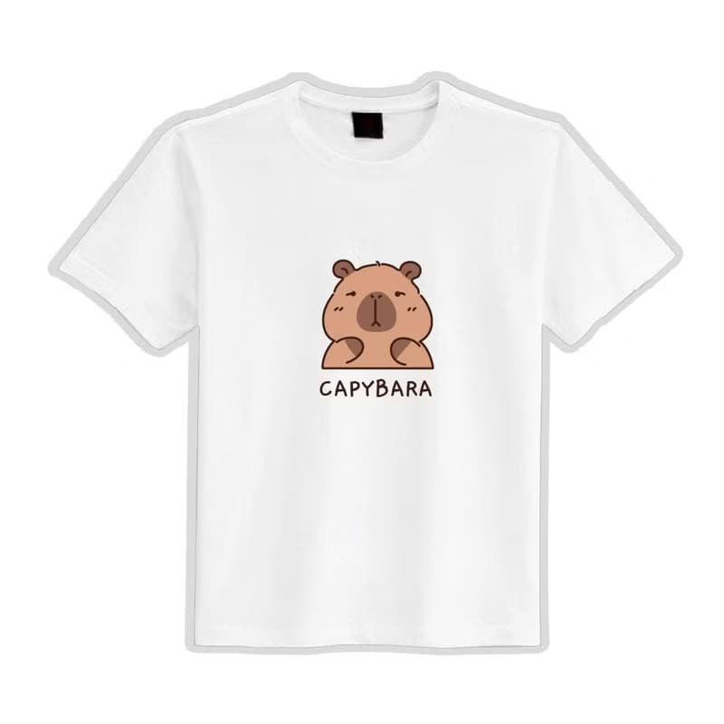 CAPYBARA 卡比巴拉 水豚 文創 衣服 T恤 黑T 童裝 純棉 吸濕排汗