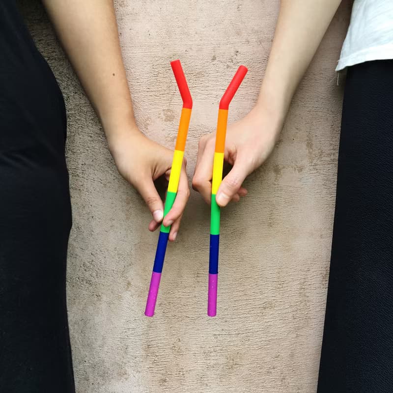 隨你PAD彩虹吸管 環保吸管 六色彩虹限定款-細款