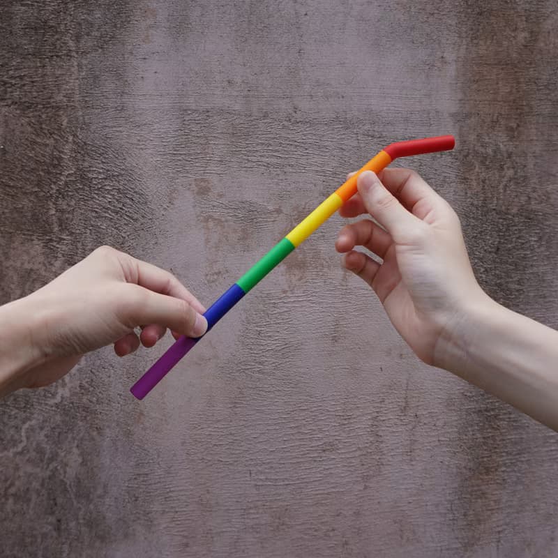隨你PAD彩虹吸管 環保吸管 六色彩虹限定款-細款