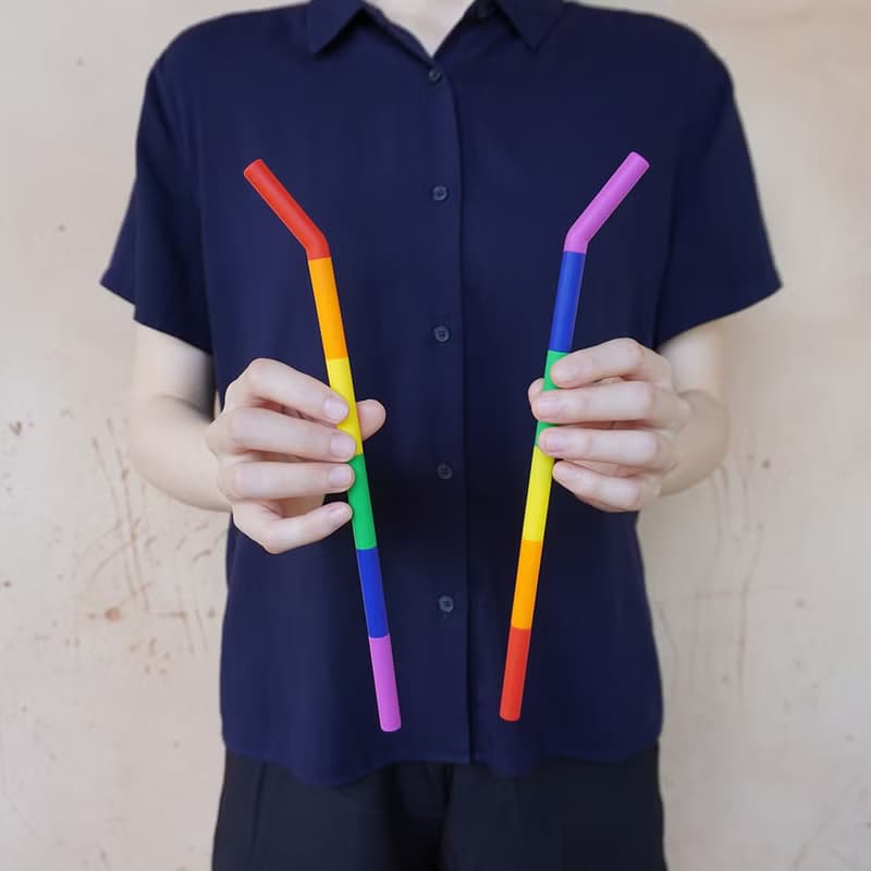 隨你PAD彩虹吸管 環保吸管 六色彩虹限定款-細款