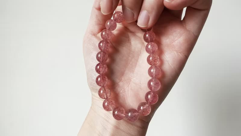 草莓晶 白水體草莓 天然水晶手鍊【9mm】