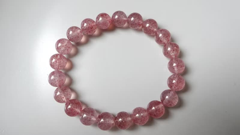 草莓晶 白水體草莓 天然水晶手鍊【9mm】