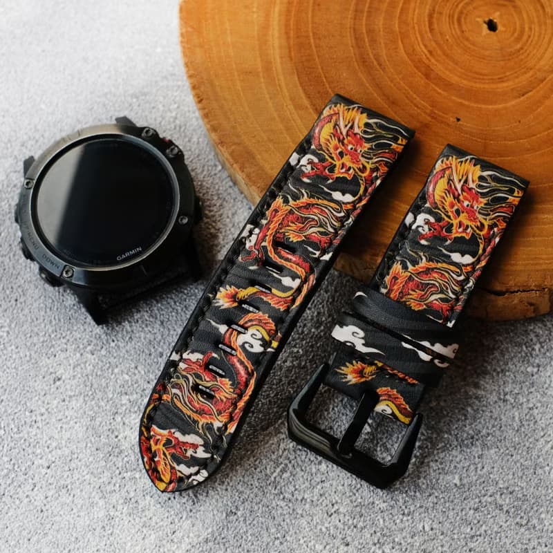 Garmin Quick Fit Watch Band Custom Dragon  Art Design