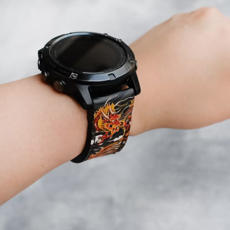 Garmin Quick Fit Watch Band Custom Dragon  Art Design